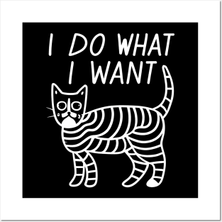 I do what i want funny cat Posters and Art